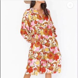 Show me your mumu floral hippie Kenya  gauzy dress women’s large